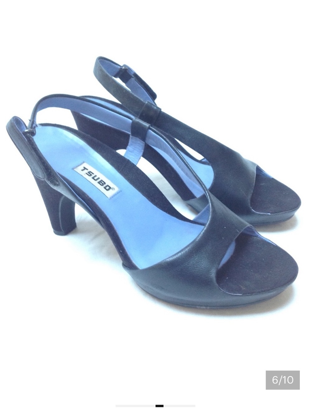 TSUBO Kiva Black Slingback Pump Heels Size 8